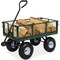 Best Choice Products Heavy-Duty Steel Garden Wagon Lawn Utility Cart w/ 400lb Capacity, Removable Sides, Handle